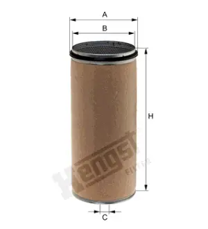 Air filter, by-pass. Фильтр воздушный, запасный HENGST E433LS