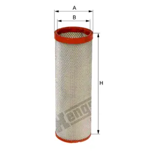 Air filter, by-pass. Фильтр воздушный, запасный HENGST E454LS