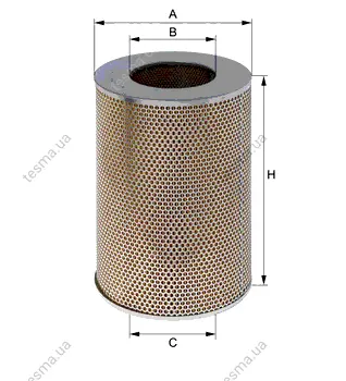 Oil filter, cartridge. Фильтр масляный, вставка HENGST E56H (фото 1)