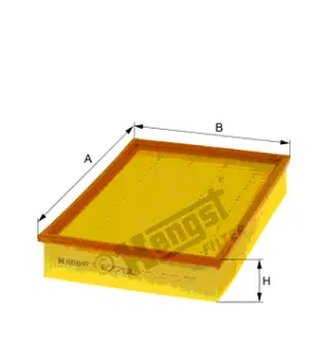 Воздушный панельный HENGST E770L