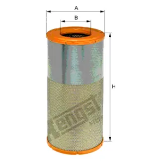Air filter, primary. Фильтр воздушный, основной HENGST E810L