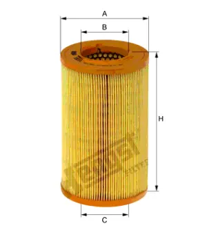 Air filter, primary. Фильтр воздушный, основной HENGST E831L