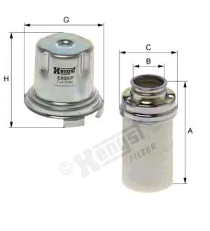 Fuel filter, cartridge. Фильтр топливный, вставка HENGST E86KP