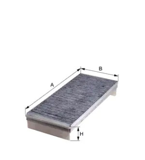 Cabin air filter, charcoal. Фильтр воздушный салона, угольный HENGST E954LC