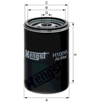 Фільтр повітря HENGST H100WL
