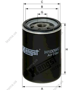Воздушный HENGST H100WU (фото 1)
