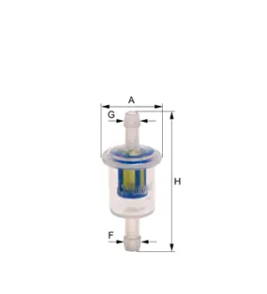 Fuel filter, In-line. Фильтр топливный, проточный HENGST H106WK