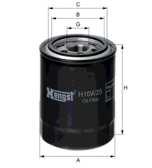 Oil filter Spin-On, Фильтр масляный, накручиваемый HENGST H10W20
