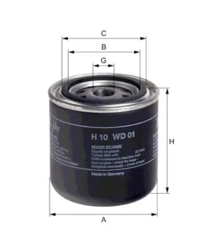 Hydraulic filter, cartridge. Фильтр гидравлический, вставка HENGST H10WD01