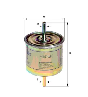fuel filter, in-line. фильтр топливный, проточный HENGST H141WK