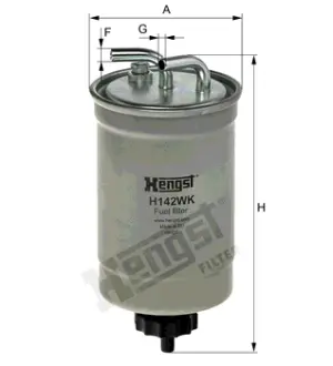 Fuel filter, In-line. Фильтр топливный, проточный HENGST H142WK