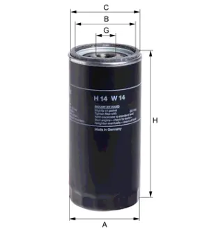Масляный корпусный HENGST H14W14