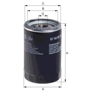 Масляный корпусный HENGST H14W26