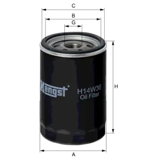 Масляный корпусный HENGST H14W36
