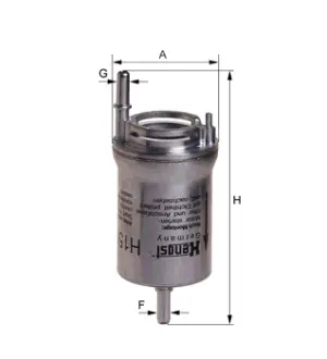 Fuel filter, In-line. Фильтр топливный, проточный HENGST H155WK