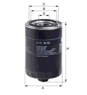 Масляный корпусный HENGST H17W10