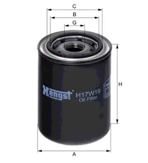 Фільтр масляний HENGST H17W19