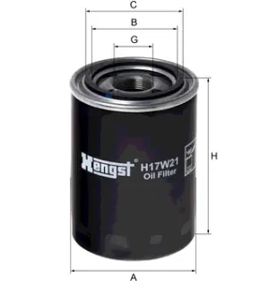 Фільтр масляний HENGST H17W21