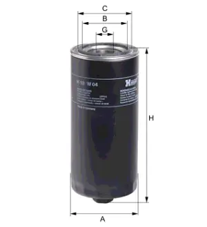 Oil filter, Spin-On. Фильтр масляный, накручиваемый HENGST H18W04