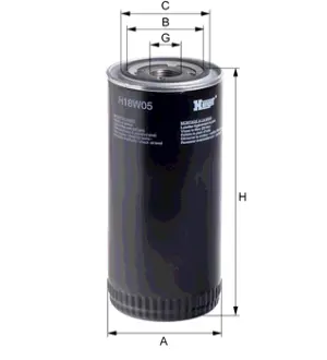 Hydraulic filter, Spin-On. Фильтр гидравлический, накручиваемый HENGST H18W05