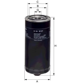Фільтр масляний HENGST H18W07