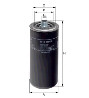 Hydraulic filter, Spin-On. Фильтр гидравлический, накручиваемый HENGST H18WD03