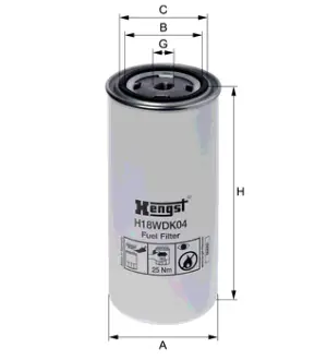 Паливний фільтр HENGST H18WDK04