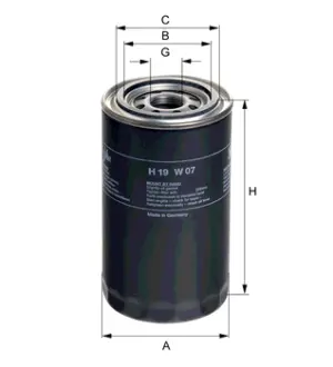 Фильтр масляный HENGST H19W07