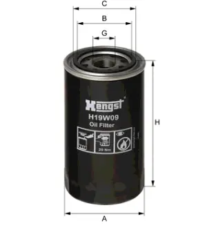 Фільтр масляний HENGST H19W09