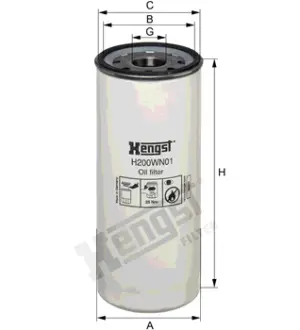 Фільтр масляний HENGST H200WN01