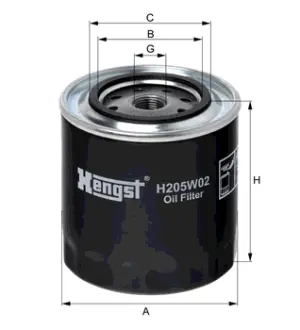 Фільтр масляний HENGST H205W02