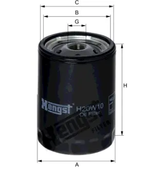 Масляный корпусный HENGST H20W10