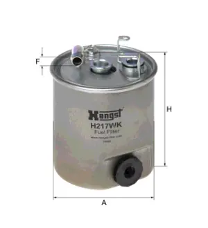 Fuel filter, In-line. Фильтр топливный, проточный HENGST H217WK