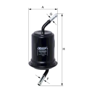 Fuel filter, In-line. Фильтр топливный, проточный HENGST H228WK