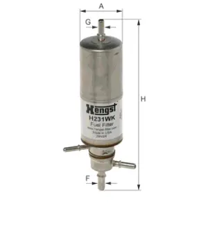 фильтр топливный, проточный. фільтр паливний, проточний. fuel filter, in-line HENGST H231WK