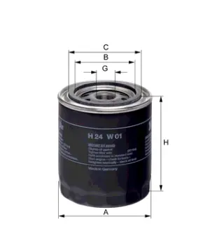 Масляный корпусный HENGST H24W01