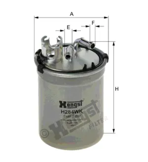 Fuel filter, In-line. Фильтр топливный, проточный HENGST H284WK