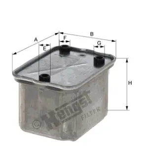 Fuel filter, boxed. Фильтр топливный, коробчатый HENGST H286WK