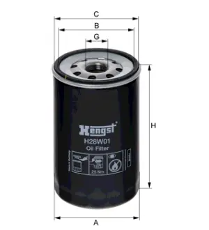 Масляный корпусный HENGST H28W01