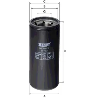 Масляный корпусный HENGST H300W07