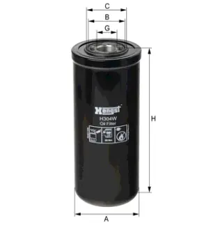 Масляный корпусный HENGST H304W
