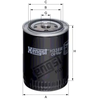 Корпусный масляный фильтр HENGST H338W
