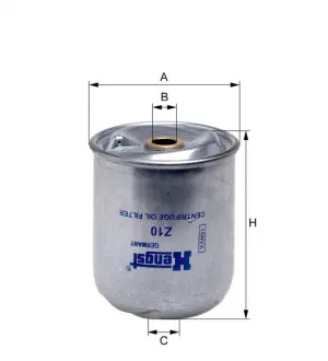 Фильтр масляный, центробежный. Фільтр масляний, відцентровий. Fuel filter, centrifugal HENGST Z10D64