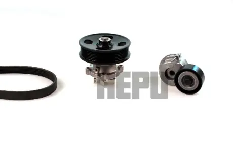 Водяной насос + комплект ручейковых ремней HEPU PK03230