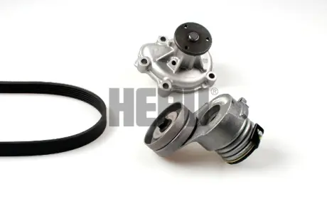 Водяной насос + комплект ручейковых ремней HEPU PK03262