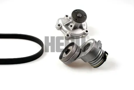 Водяной насос + комплект ручейковых ремней HEPU PK03720