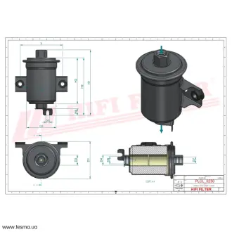Fuel filter. Фильтр топливный HIFI FILTER BE1164