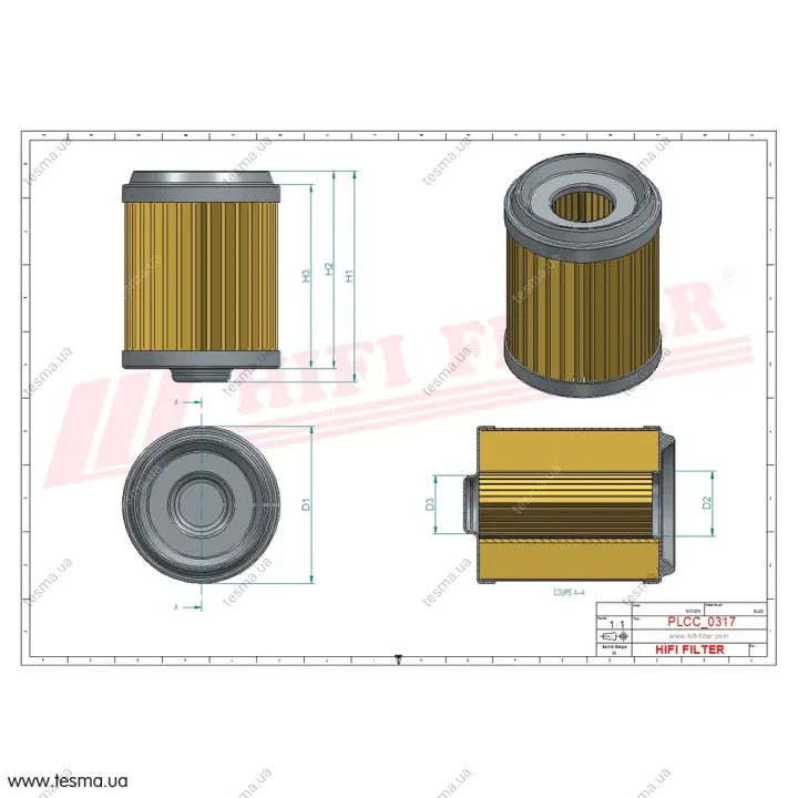 fuel filter. фильтр топливный HIFI FILTER BE191 - фото 1