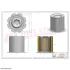 air oil filter, separator. фильтр воздушно масляный сепаратор HIFI FILTER OE3018 - фото 3