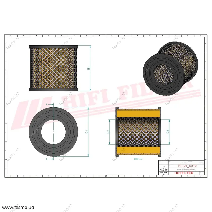 Фільтр повітряний HIFI FILTER SA10362 (фото 1)